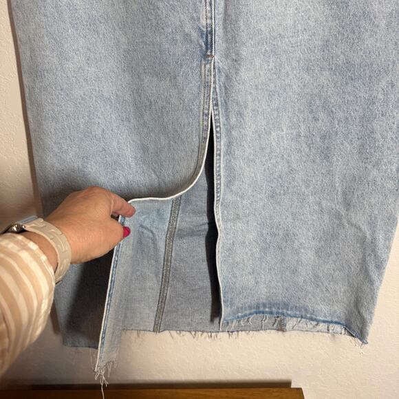 Women's Blank NYC Denim Blue Jean Patchwork Midi Skirt Size 28 NEW - Picture 9 of 10